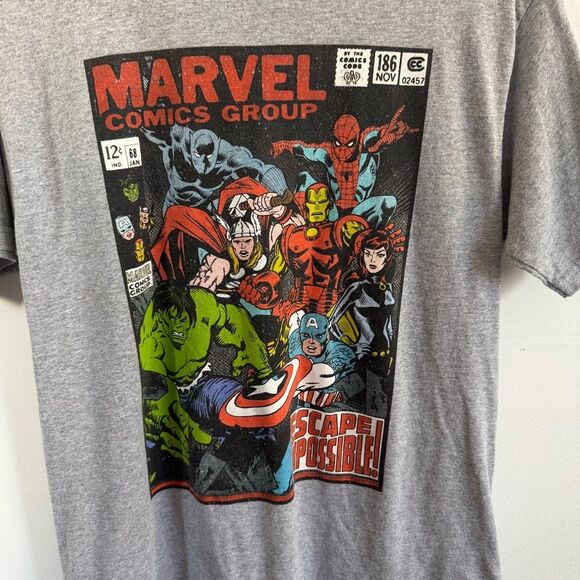 Marvel Gray Graphic T-Shirt short sleeve Men’s size Medium - Picture 4 of 6